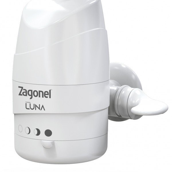 torneira eletrica luna 4t branca de parede zagonel detalhe