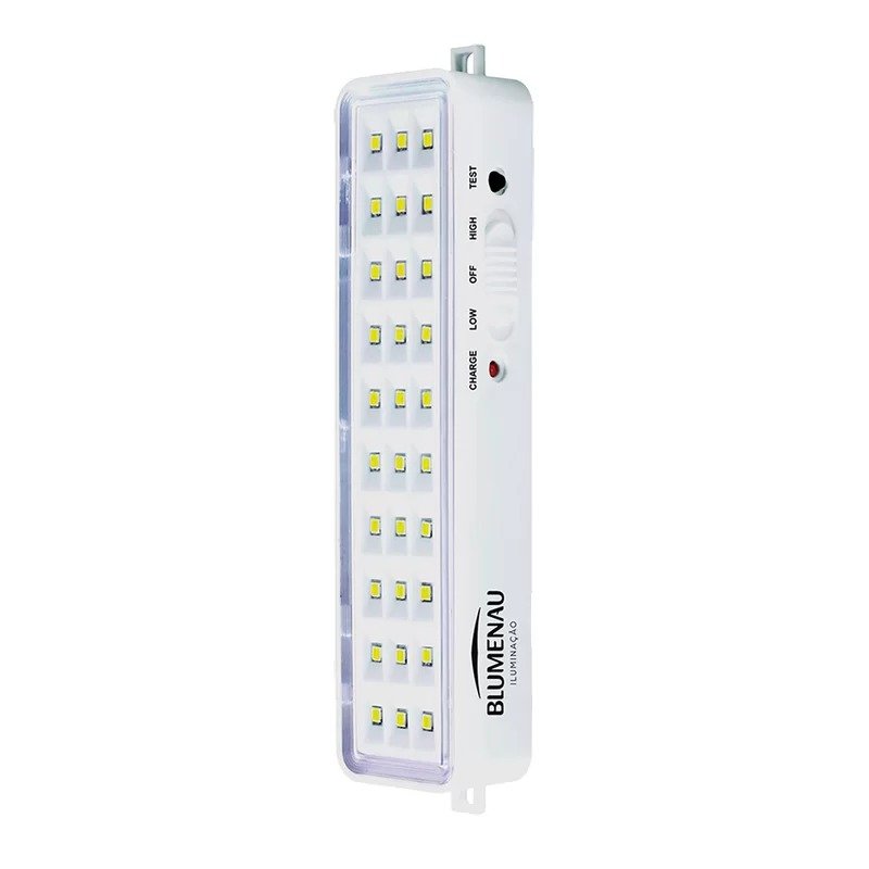 02 luminaria de emergencia blumenau 30 leds 1w 6500k bivolt