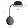 arandela nordecor zavi 2546 7w led preto bivolt 6