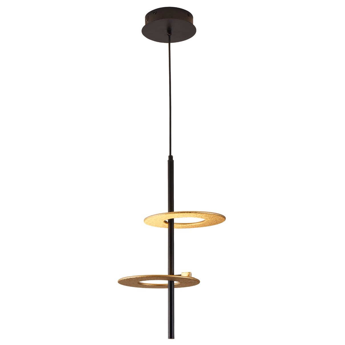 pendente nordecor kote 2758 2 modulos 20w led preto com dourado bivolt 2