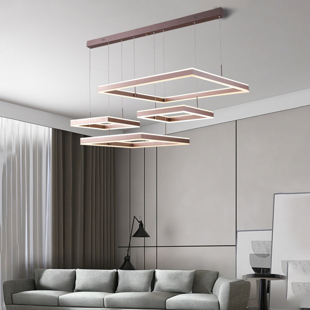 lustre pendente nitrolux squares 004c cobre led 3