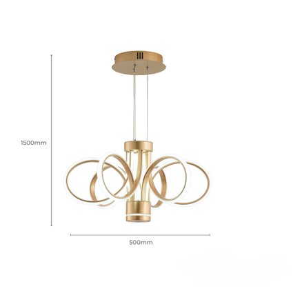 lustre pendente nitrolux lp 026d dourado led bivolt 2