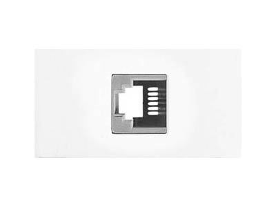 01 modulo tomada p telefone rj11 c conector branco 50022 pezzi linha 50 000