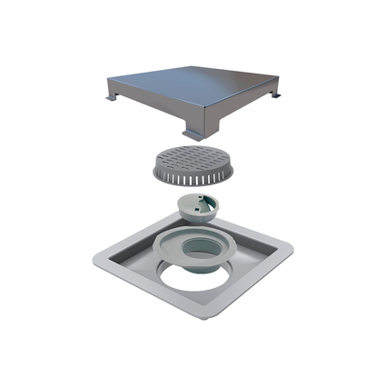 ralo linear elleve square 210 15x15 com tampa inox 1